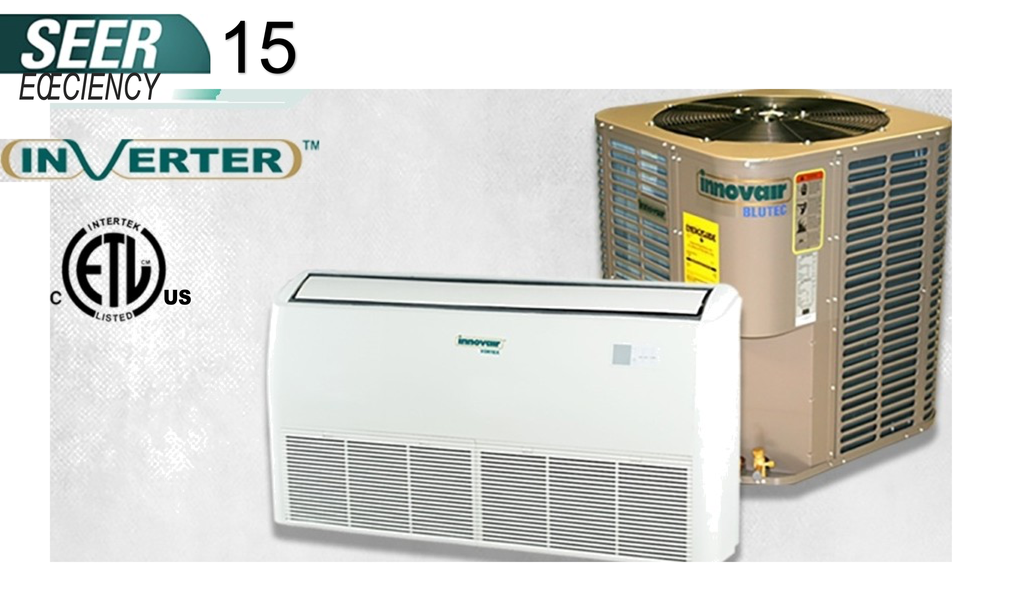 AIRE ACONDICIONADO TIPO PISO TECHO, TECNOLOGIA INVERTER, EFICIENCIA SEER 15, CAPACIDAD 36000 BTU, MARCA INNOVAIR