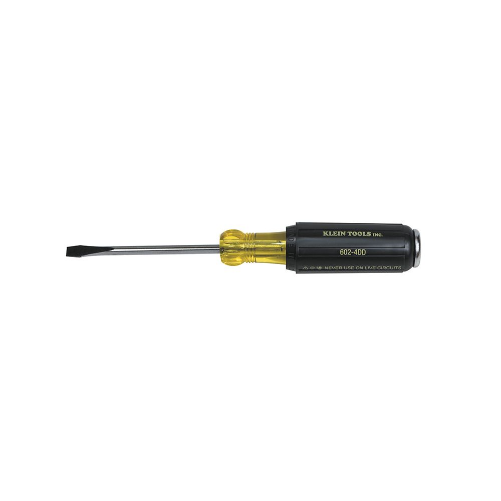 DESTORNILLADOR PLANO PARA DEMOLICION, TRAPEZOIDAL DE 1/4", DE 4", MARCA KLEIN TOOLS, MODELO 602-4DD