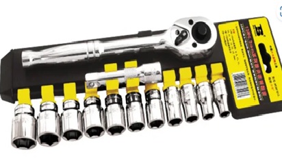 JUEGO DE CUBOS DE 3/8", DE 13 PIEZAS, DE 8 A 19 MM, MARCA BOSI TOOLS, MODELO BS367813