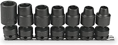 JUEGO DE CUBOS DE IMPACTO DE 1/2" DE 7 PIEZAS, DE 7/16" A 13/16", MARCA PROTO, MODELO J74142