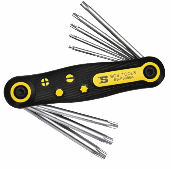 JUEGO DE LLAVES HEXAGONALES (ALLEN) TORX DE 8 PIEZAS, BOSI TOOLS, BS420981