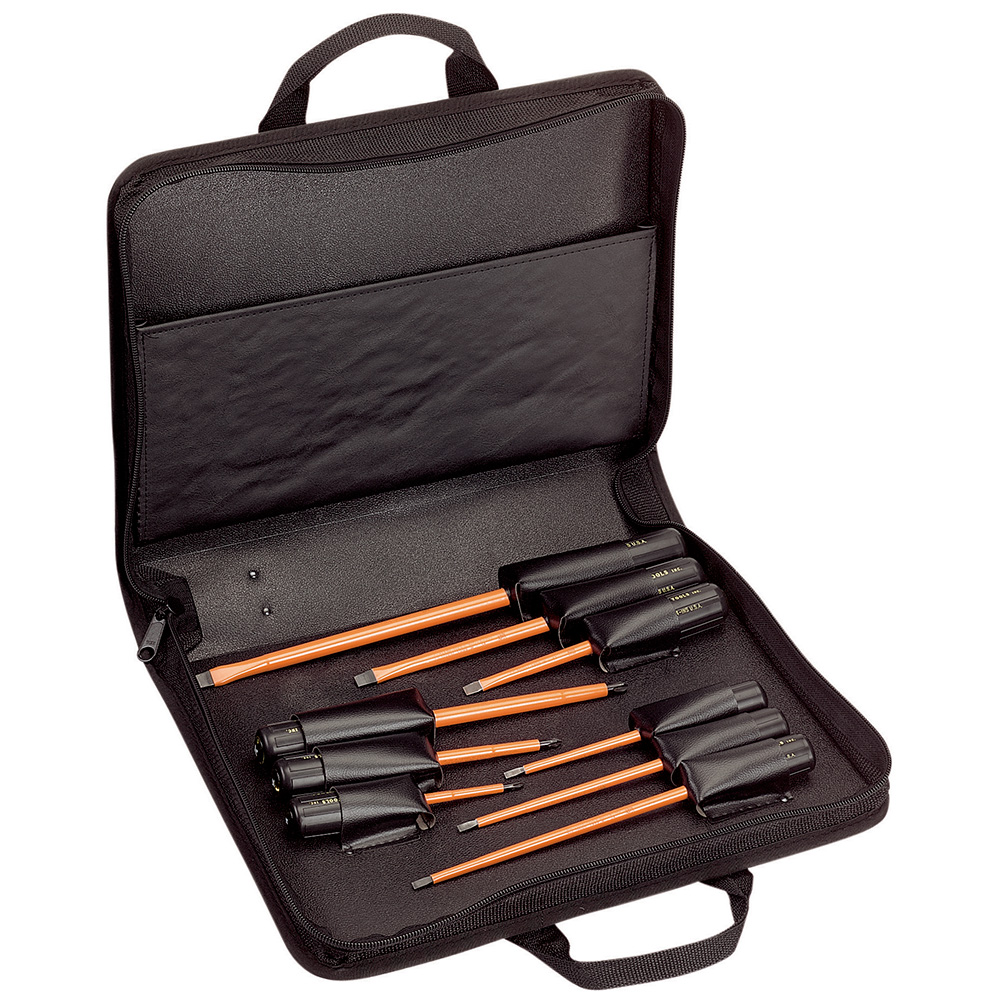 JUEGO DE DESTORNILLADORES AISLADOS 1000V, 9 PIEZAS,  MARCA KLEIN TOOLS, MODELO 33528