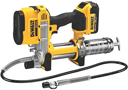 KIT DE PISTOLA ENGRASADORA INALAMBRICA, MARCA DEWALT, MODELO DCGG571M1, INCLUYE: 1 CAR + 1 BAT 5AH + BOLSO