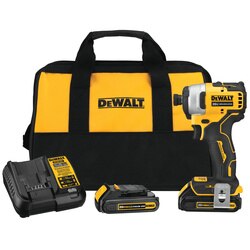 KIT DE TALADRO ATORNILLADOR DE IMPACTO DE 1/4" INALAMBRICO, 1700 In-Lb, MARCA DEWALT, MODELO DCF809C2: 2 BAT 1.3AH + CARG + BOLSO