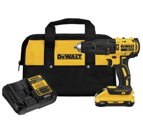 KIT DE TALADRO PERCUTOR/ATORNILLADOR INALAMBRICO DE 1/2" 20V, 340W, MARCA DEWALT, MODELO DCD7781D2-B3: 2 BAT 2AH + CARG + BOLSO