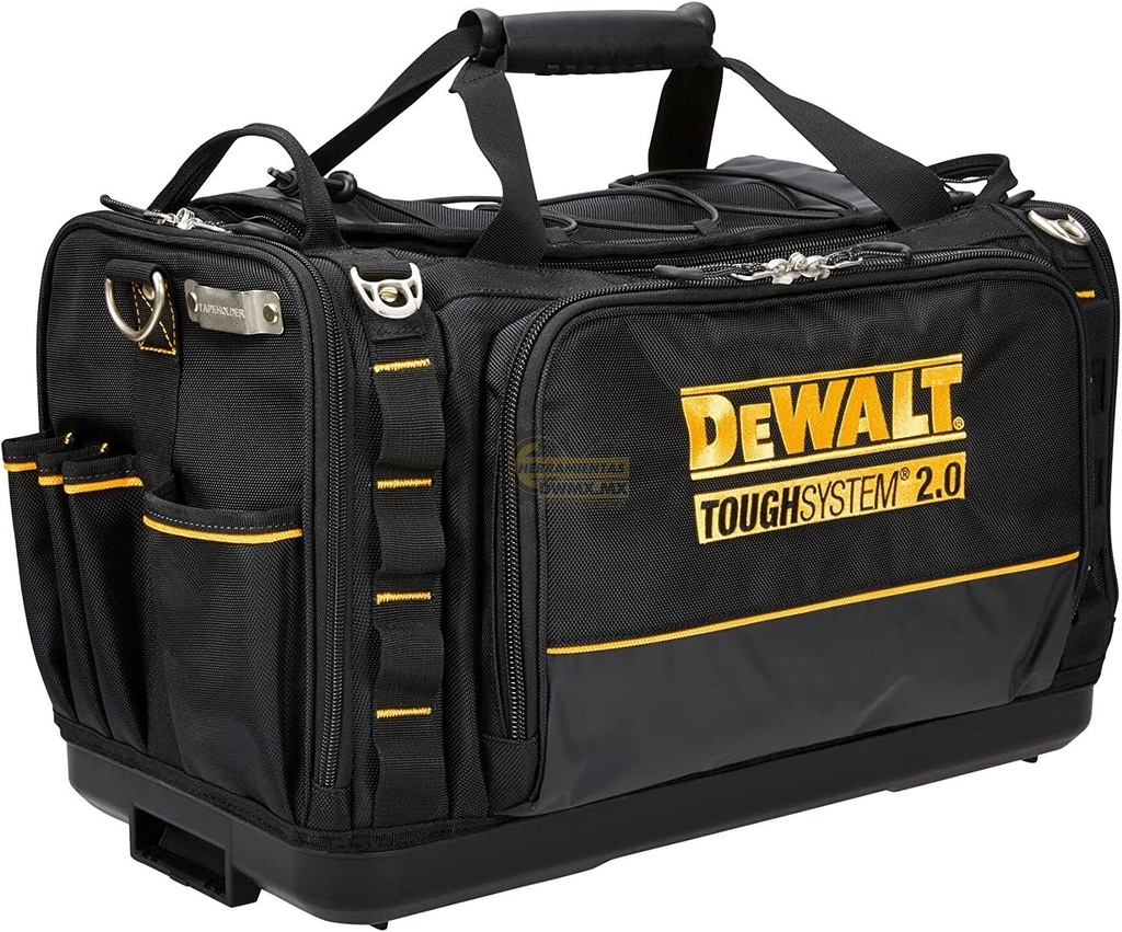 BOLSO PORTAHERRAMIENTAS IMPERMEABLE Y BASE INYECTADA, TIPO TOUGHSYSTEM 2.0, DE 22.5" DE LARGO, 13.13" DE ANCHO, 15" DE ALTO, MARAC DEWALT, MODELO DWST08350