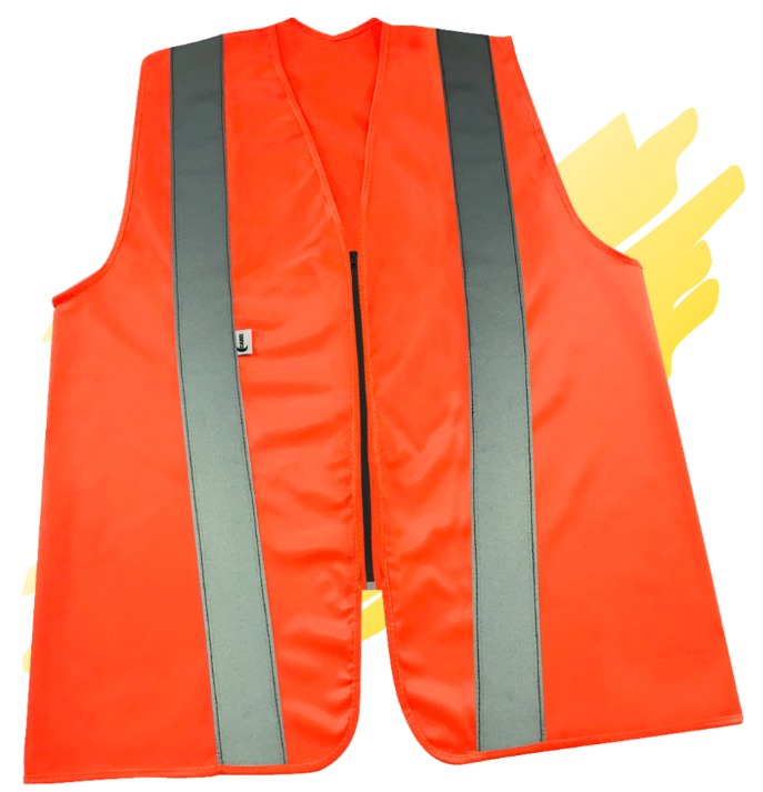 CHALECO DE NYLON CON NARANJA, TALLA L, MARCA CABEL, MODELO 03-0603-0201-03TG