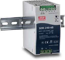[TRENDNET SDR-240-48/TI-S24048] FUENTE DE ALIMENTACION INDUSTRIAL CON MONTAJE EN RIEL DIN, 240W, 5A, 100-240V, 48VAC, MARCA TRENDNET, MODELO SDR-240-48/TI-S24048