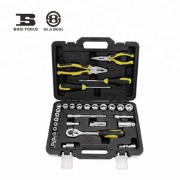 [BS511330] JUEGO DE CUBOS DE 3/8" MILIMETROS Y HERRAMIENTAS, DE 30 PIEZAS, MARCA BOSI TOOLS, MODELO BS511330