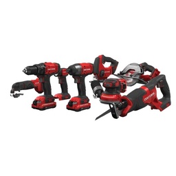[CRAFTSMAN-CMCK800D2] KIT COMBINADO DE 8 HERRAMIENTAS INALAMBRICAS DE 20 VOLTIOS, 2 BAT 2AH + 1 CARGADOR, MARCA CRAFTSMAN, MODELO CMCK800D2