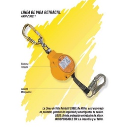 [CABEL03-0607-3202-00] LINEA DE VIDA RETRACTIL, MARCA CABEL, MODELO 03-0607-3202-00