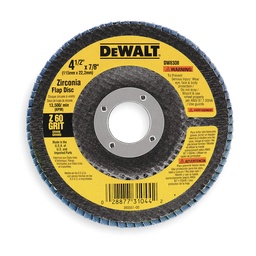 [DW8308-BR] DISCO PARA LIJAR DE ZIRCONIO DE 4-1/2x7/8", MARCA DEWALT, MODELO 8308-BR