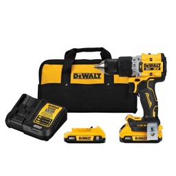 [DW-DCD806D2-B3] KIT DE TALADRO PERCUTOR 20V XR, MARCA DEWALT, MODELO DCD806D2-B3: 2 BAT 2AH + CARG + BOLSO