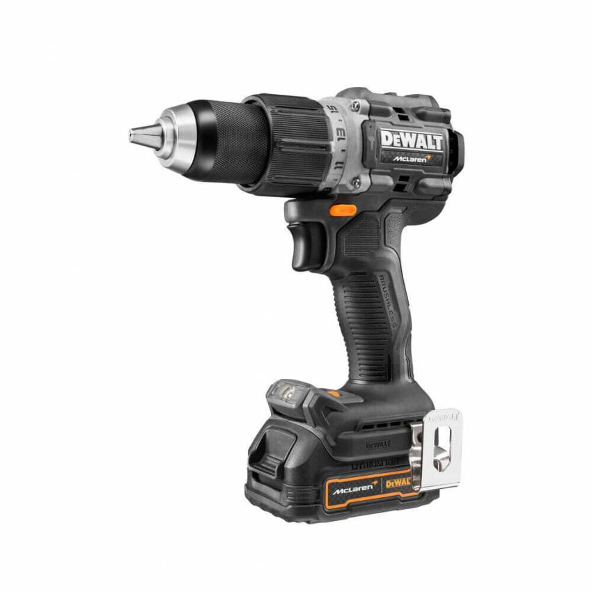 TALADRO ATORNILLADOR PERCUTOR MCLAREN, 20V MAX, MARCA DEWALT, MODELO DCD85ME2GT-B3