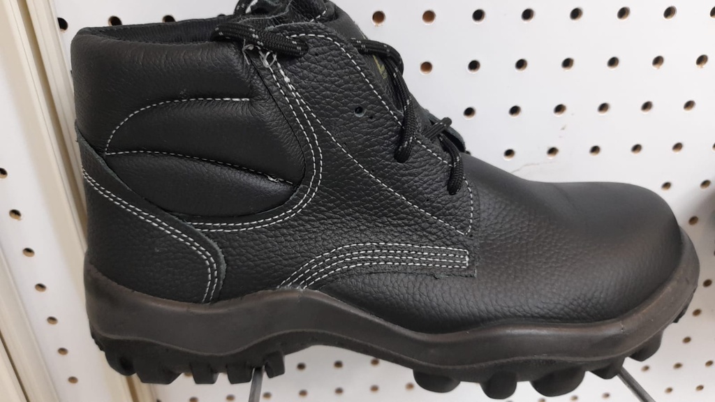 BOTA DE AMARRAR EN CUERO NEGRO, PUNTERA DE COMPOCITE, DIELECTRICO TALLA #10, MARCA SAFETLINE, MODELO 4857AC/EL/HT