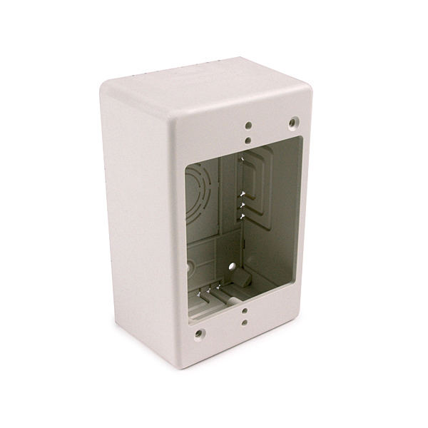 CAJA PLASTICA 2"X4" PROFUNDIDAD 2", COLOR IVORY, MARCA HELLERMANN TYTON