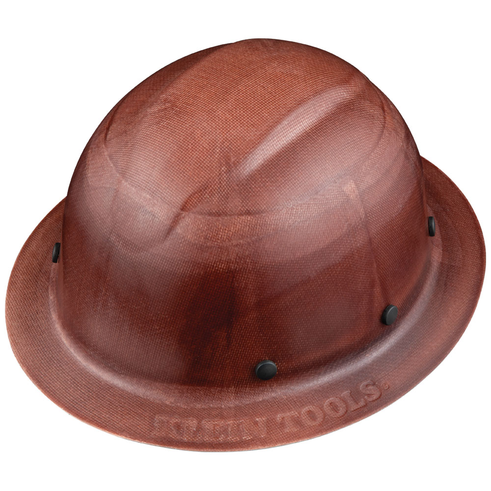 CASCO SIN VENTILACION, ALA COMPLETA, COLOR MARRON, MARCA KLEIN TOOLS, MODELO 60452