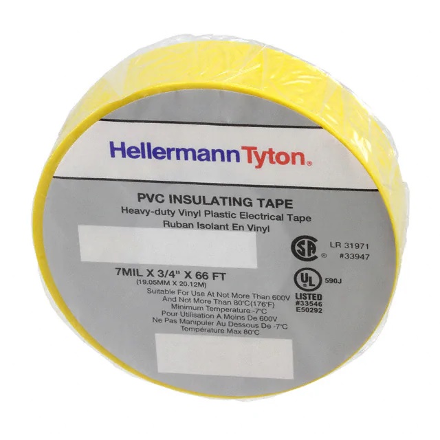 CINTA AISLANTE COLOR AMARILLO 0.75", MARCA HELLERMANN TYTON, MODELO ETST664