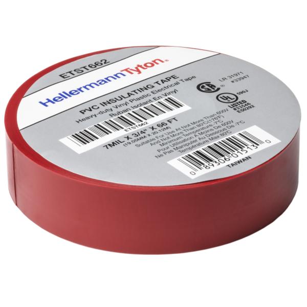 CINTA AISLANTE COLOR ROJA 0.75", MARCA HELLERMANN TYTON