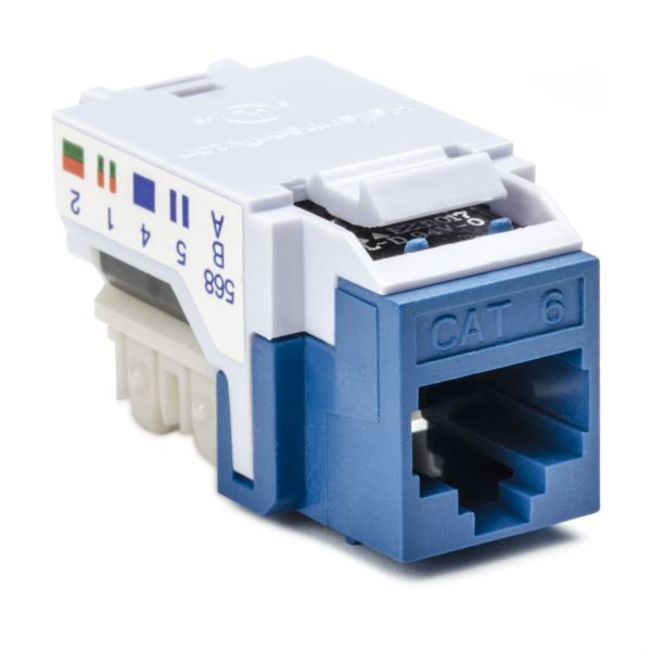 DADO RJ45, CAT.6 UTP, NORMADO, COLOR AZUL, MARCA HELLERMANN TYTON