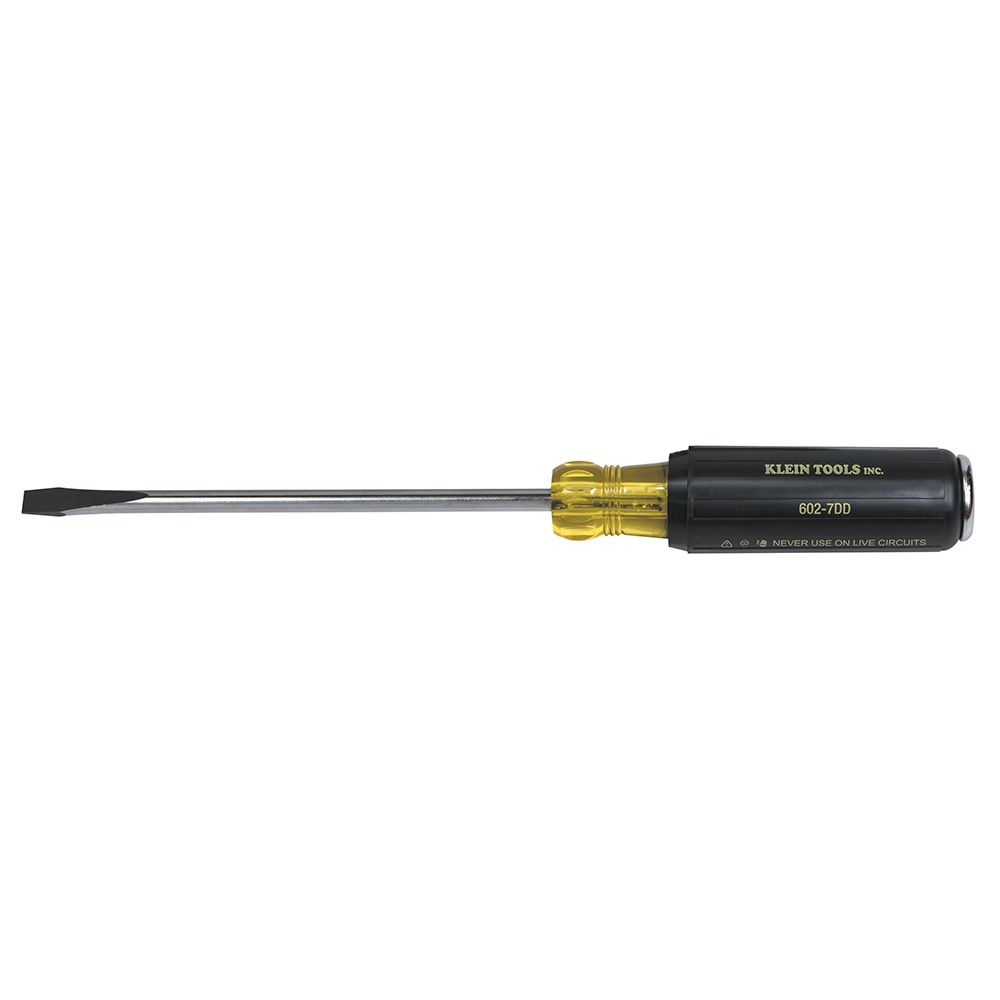 DESTORNILLADOR PLANO TRAPEZOIDAL PARA DEMOLICION DE 5/16", DE 7", MARCA KLEIN TOOLS, MODELO 602-7DD