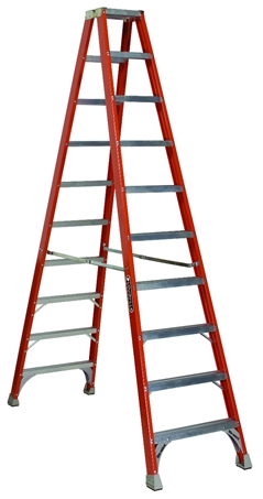 ESCALERA TIPO A DE 10 PIES DOBLE, FIBRA DE VIDRIO, 300 LB, MARCA LOUISVILLE