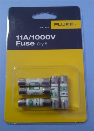 FUSIBLES DE 11A, PAQUETE DE 5 UNIDADES, MARCA FLUKE, MODELO FUSE KIT 11 A
