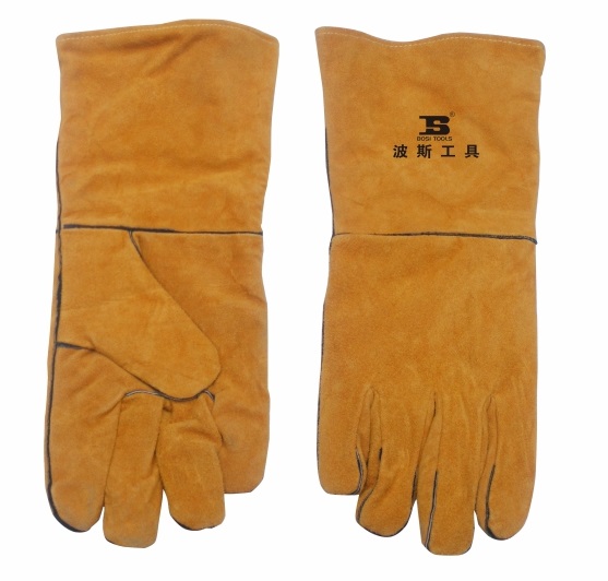 GUANTES DE CUERO PARA SOLDAR DE 15 PULGADAS, BOSI TOOLS, BS470151