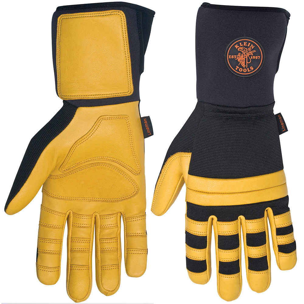 GUANTES DE CUERO PARA LINIERO, TALLA L, MARCA KLEIN TOOLS,MODELO 40082