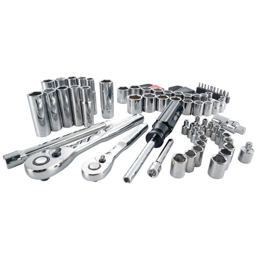 JUEGO DE HERRAMIENTAS MECANICAS DE 83 PIEZAS DE 1/4" Y 3/8", MARCA CRAFTSMAN, MODELO CMMT12021