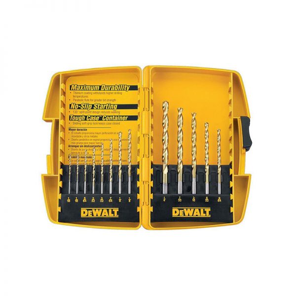 JUEGO DE BROCAS PARA METAL DE TITANIO, DE 13 PIEZAS, MARCA DEWALT, MODELO DW1363