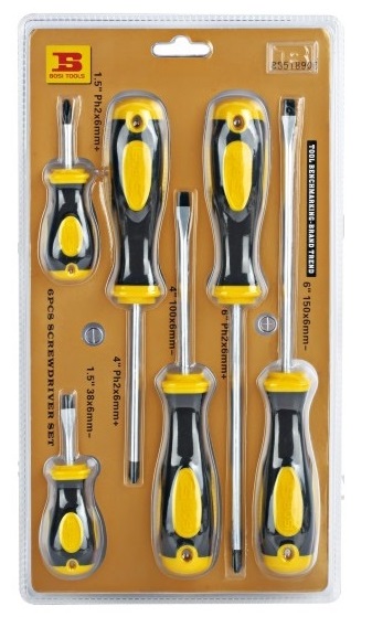 JUEGO DE DESTORNILLADORES DE 6 PIEZAS, BOSI TOOLS, BS518906