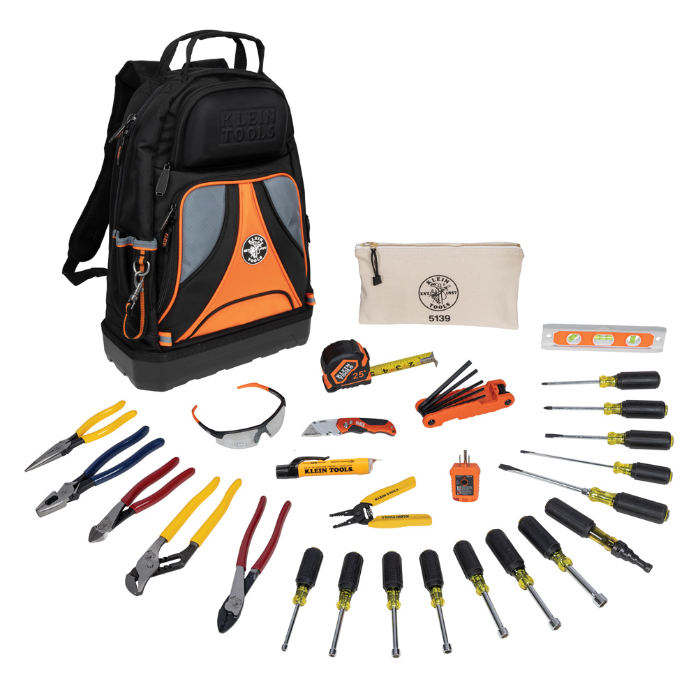 JUEGO DE HERRAMIENTAS PARA ELECTRICISTA DE 28 PIEZAS, MARCA KLEIN TOOLS, MODELO 80028