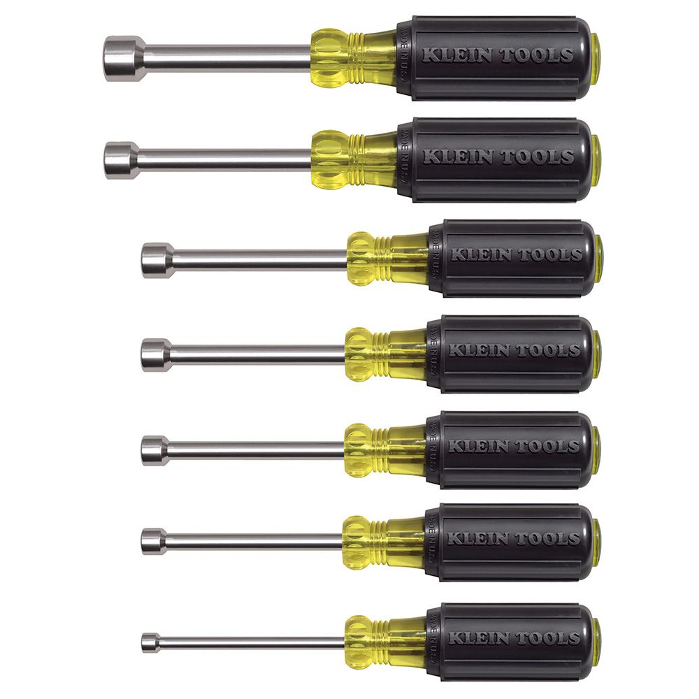 JUEGO DE DESTORNILLADORES DE CUBO DE 7 PIEZAS, DE 3/16" A 1/2", MARCA KLEIN TOOLS, MODELO 631M