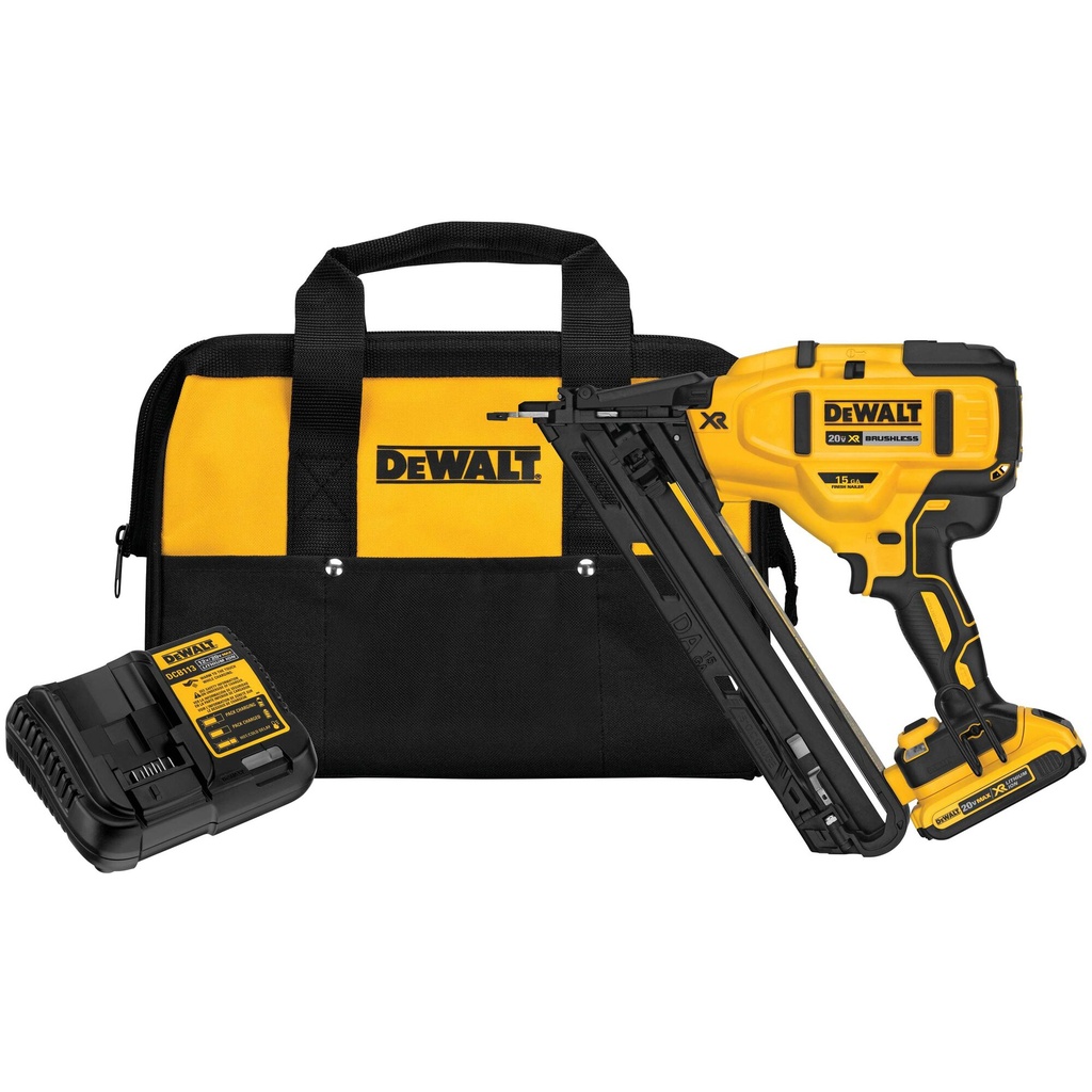 KIT DE PISTOLA DE CLAVOS, 20V MAX XR, CALIBRE 15, MARCA DEWALT, MODELO DCN650D1