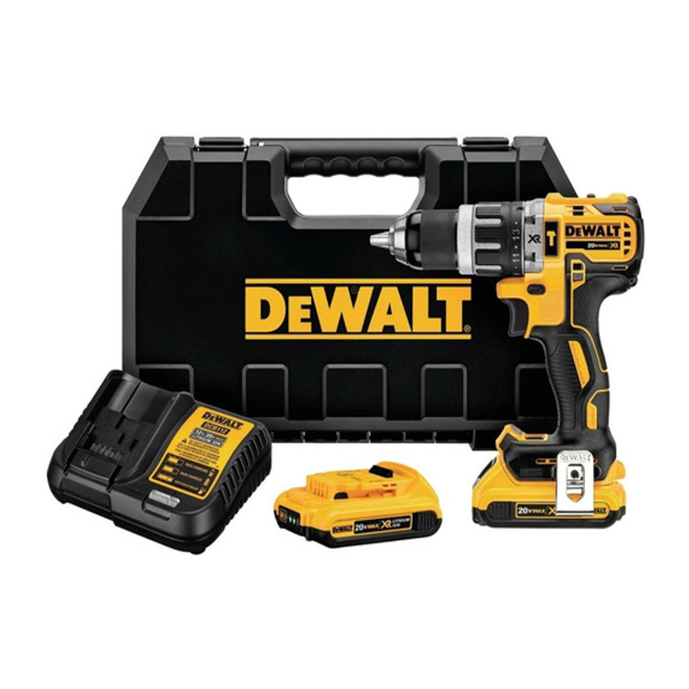 KIT DE TALADRO ATORNILLADOR INALAMBRICO DE 1/2" 20V, 340W, MARCA DEWALT, MODELO DCD7771D2-B3: 2 BAT 2 AH + CARG + ESTUCHE