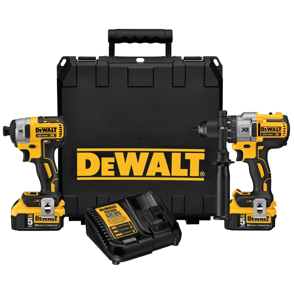 KIT TALADRO PERCUTOR + TALADRO ATORNILLADOR DE IMPACTO, MARCA DEWALT, MODELO DCK299P2