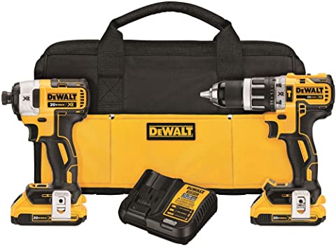 KIT TALADRO PERCUTOR + TALADRO ATORNILLADOR INALAMBRICO, MARCA DEWALT, MODELO DCK287D2/OBSOLETO