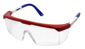 LENTES DE SEGURIDAD TRANSPARENTE, MARCO DE COLORES, MODELO HM216