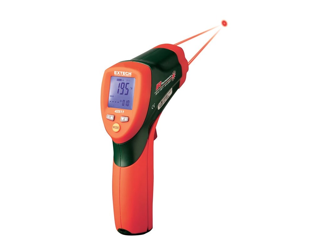 MINI TERMOMETRO INFRAROJO DE -50 A 650 °C, RELACION 12:1, MARCA EXTECH, MODELO 42510A