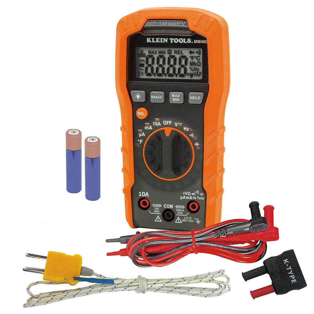 MULTIMETRO DIGITAL DE 600V, MARCA KLEIN TOOLS, MODELO MM400