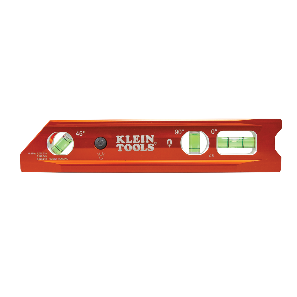 NIVEL DE TORPEDO MAGNETICO DE 9", MARCA KLEIN TOOLS, MODELO 935RBLT