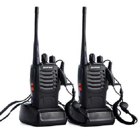 RADIO BIDIRECCIONAL UHF, KIT DE 2 (DIMENSIONES 9"x2.3"), MARCA, BAOFENG, MODELO BF-888S
