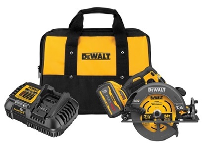 SIERRA CIRCULAR INALAMBRICA DE 7-1/4" 60V, 1800W, MARCA DEWALT, MODELO DCS578X2