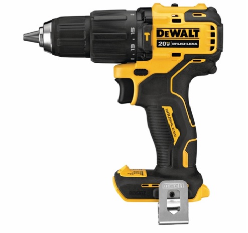 KIT DE TALADRO PERCUTOR INALAMBRICO ATOMIC 1/2 '' 20V, 300W, MARCA DEWALT, MODELO DCD709D2-B3: 2 BAT 2AH + CARG + BOLSO
