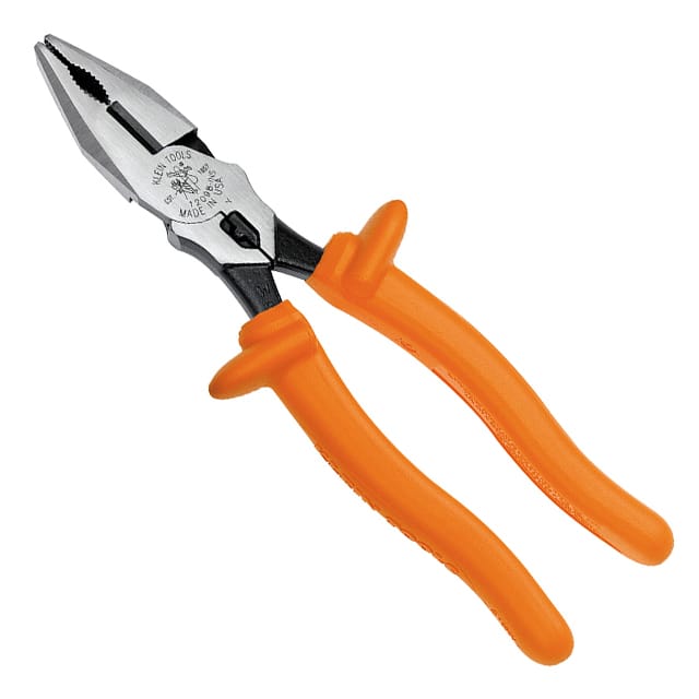 TENAZA DE CORTE LATERAL Y REMACHADORA AISLADA 1000V DE 8", MARCA KLEIN TOOLS, MODELO 12098-INS