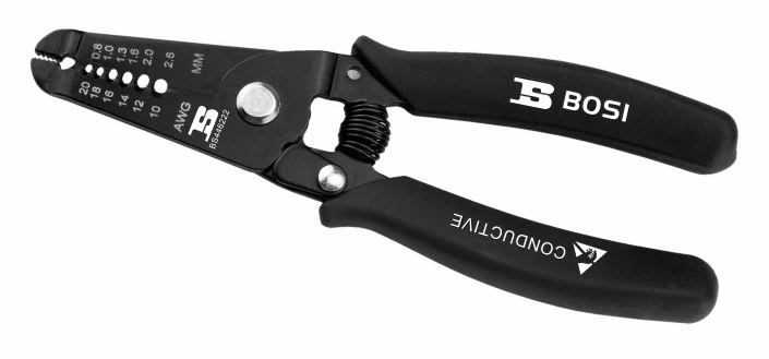 TENAZA PELADORA DE CABLE DE 6", MARCA BOSI TOOLS, MODELO BS446222