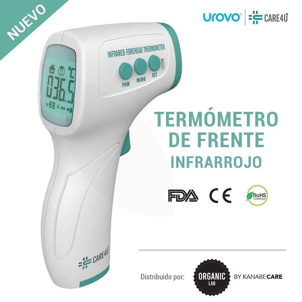 TERMOMETRO MEDICO INFRAROJO DE 0 A 100 °C, MARCA CARE4U, MODELO ZLK-IRT101