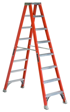 ESCALERA TIPO A DOBLE DE 12 PIES, FIBRA DE VIDRIO, 200 LB, MARCA LOUISVILLE