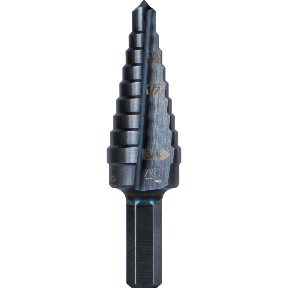 BROCA ESCALONADA HEXAGONAL DE 3/8" DE 9 PASOS, KLEIN KTSB03